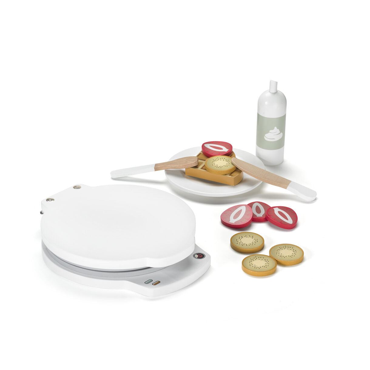 Wooden Waffle Iron with Accessories