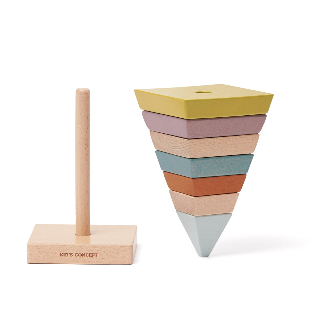 Wooden Stacking Pyramid with Numbers