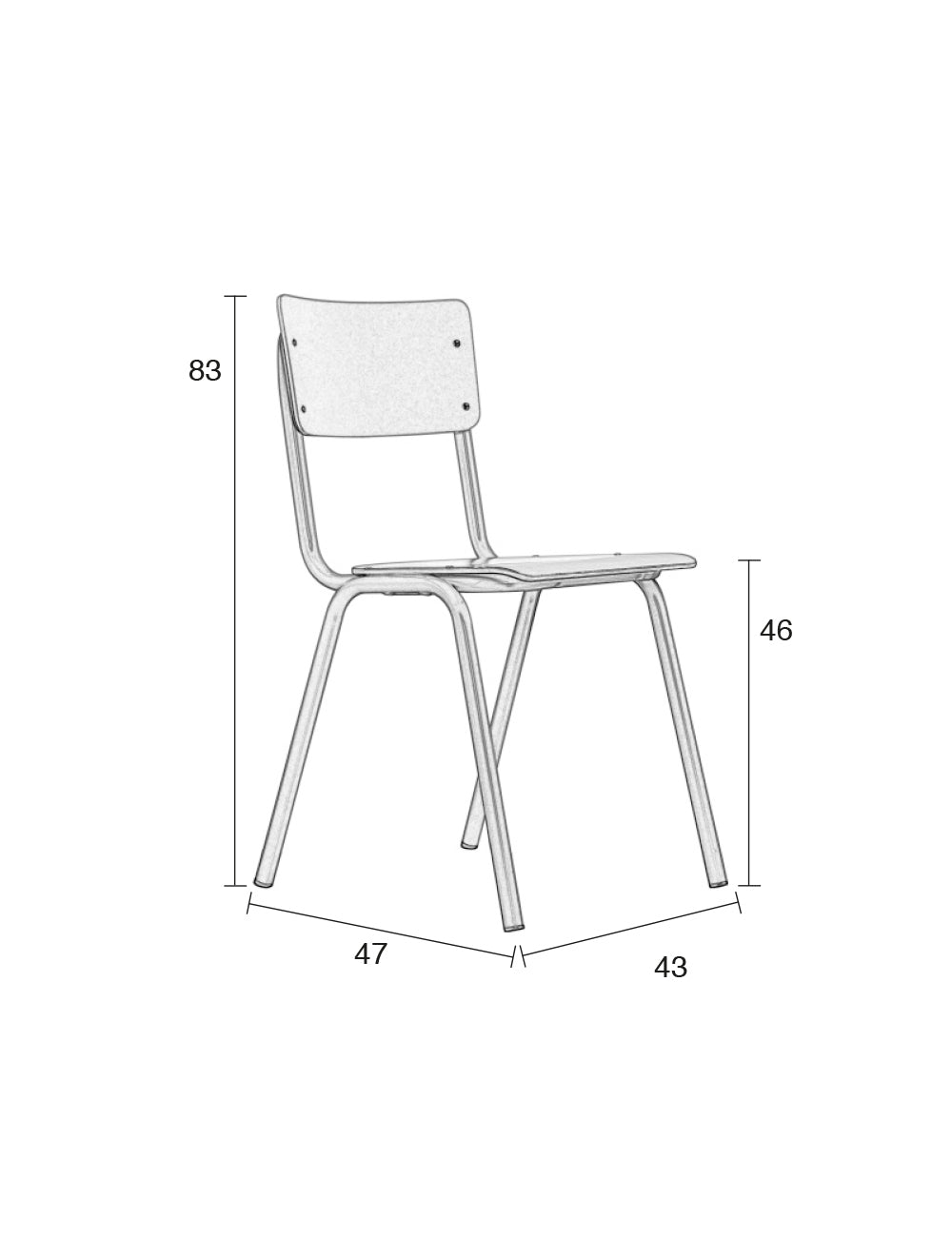 Back To School Dining Chair - 3 HPL Colour options