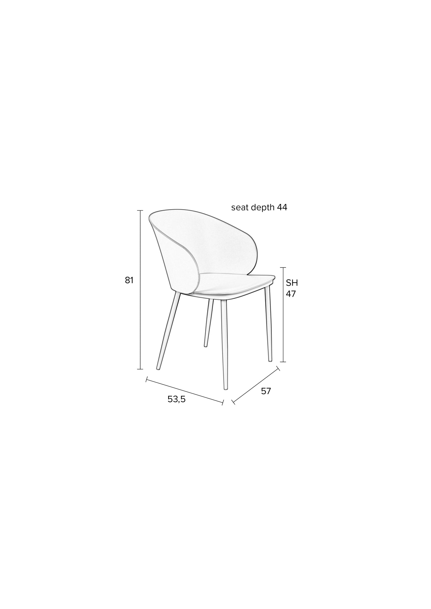 Gigi Dining Chair - 4 Colour options