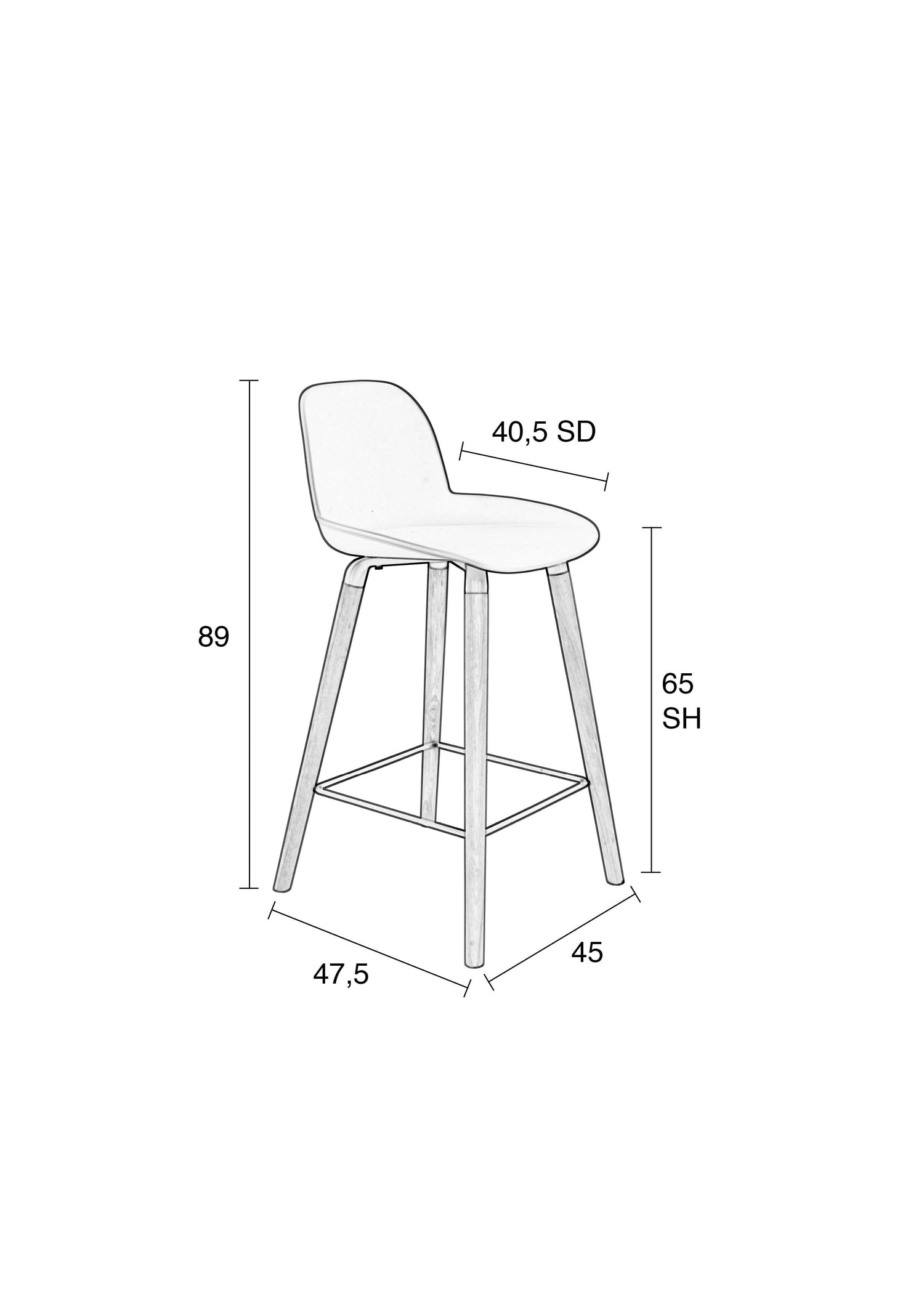 Albert Kuip Counter Stool - 6 colour options