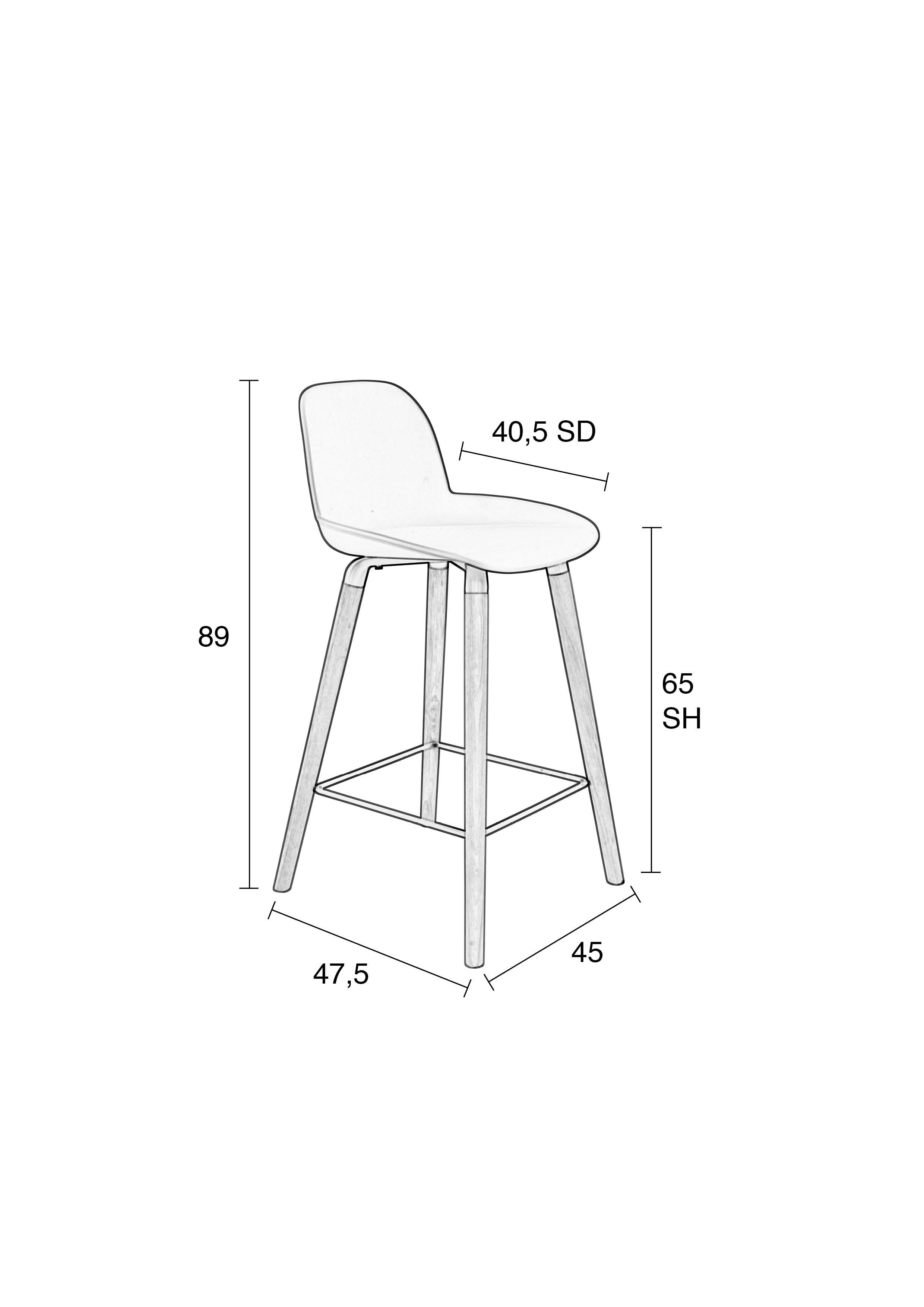 Albert Kuip Counter Stool - 6 colour options