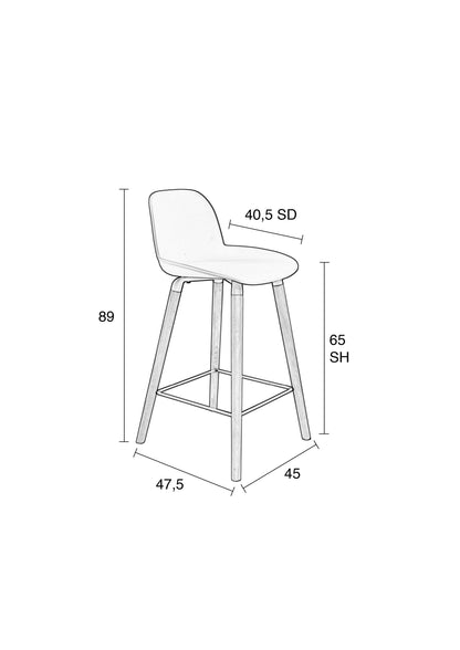 Albert Kuip Counter Stool - 6 colour options