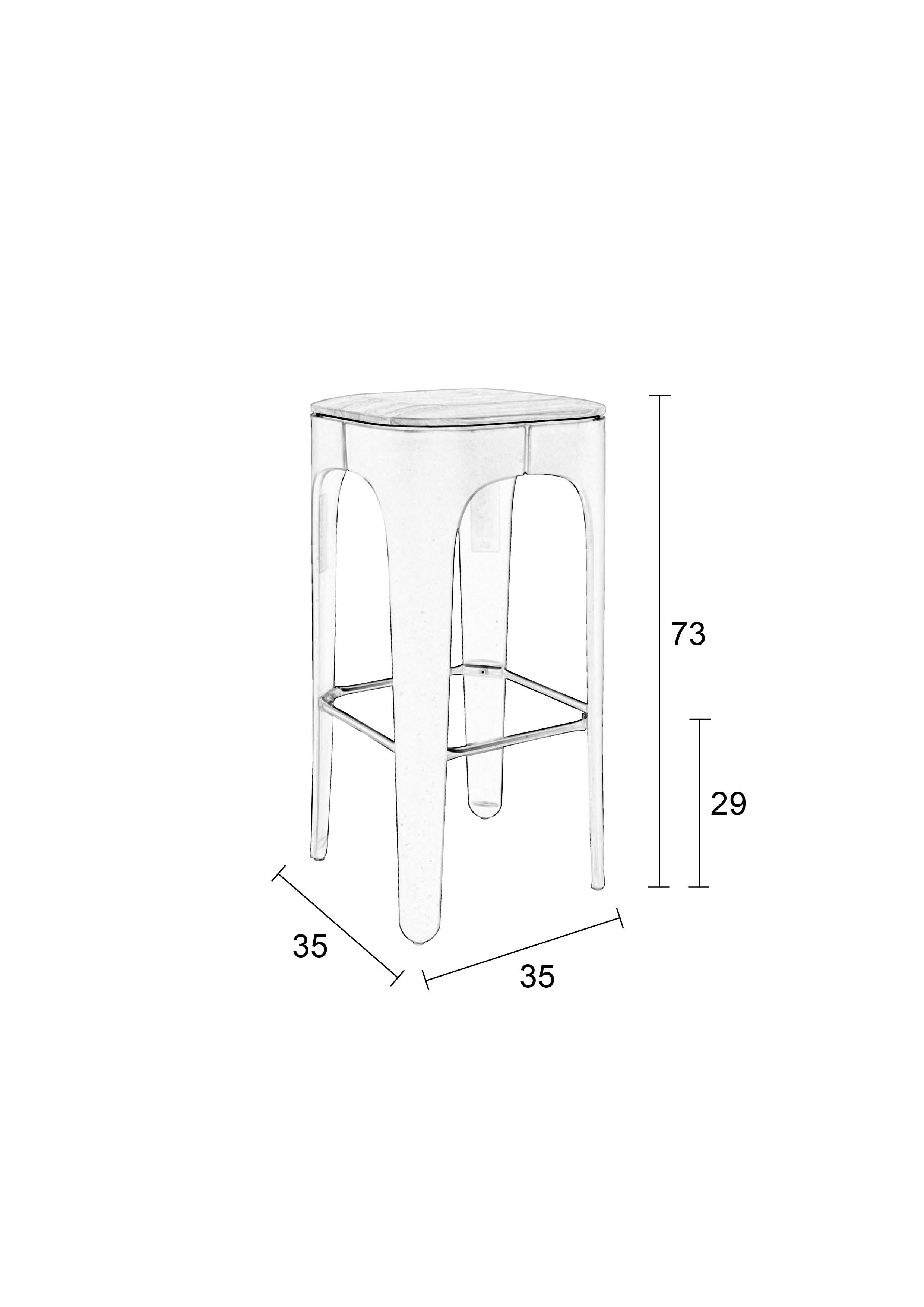 Sitting High Bar Stool - 3 colour options