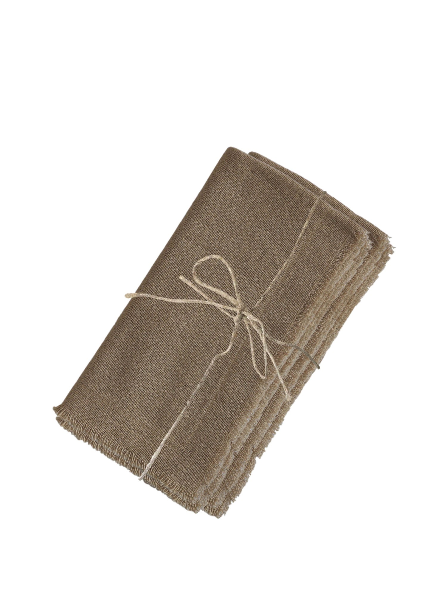 Set of 4 Cotton Cloth Napkins With Frayed Edges - Colour Options Available