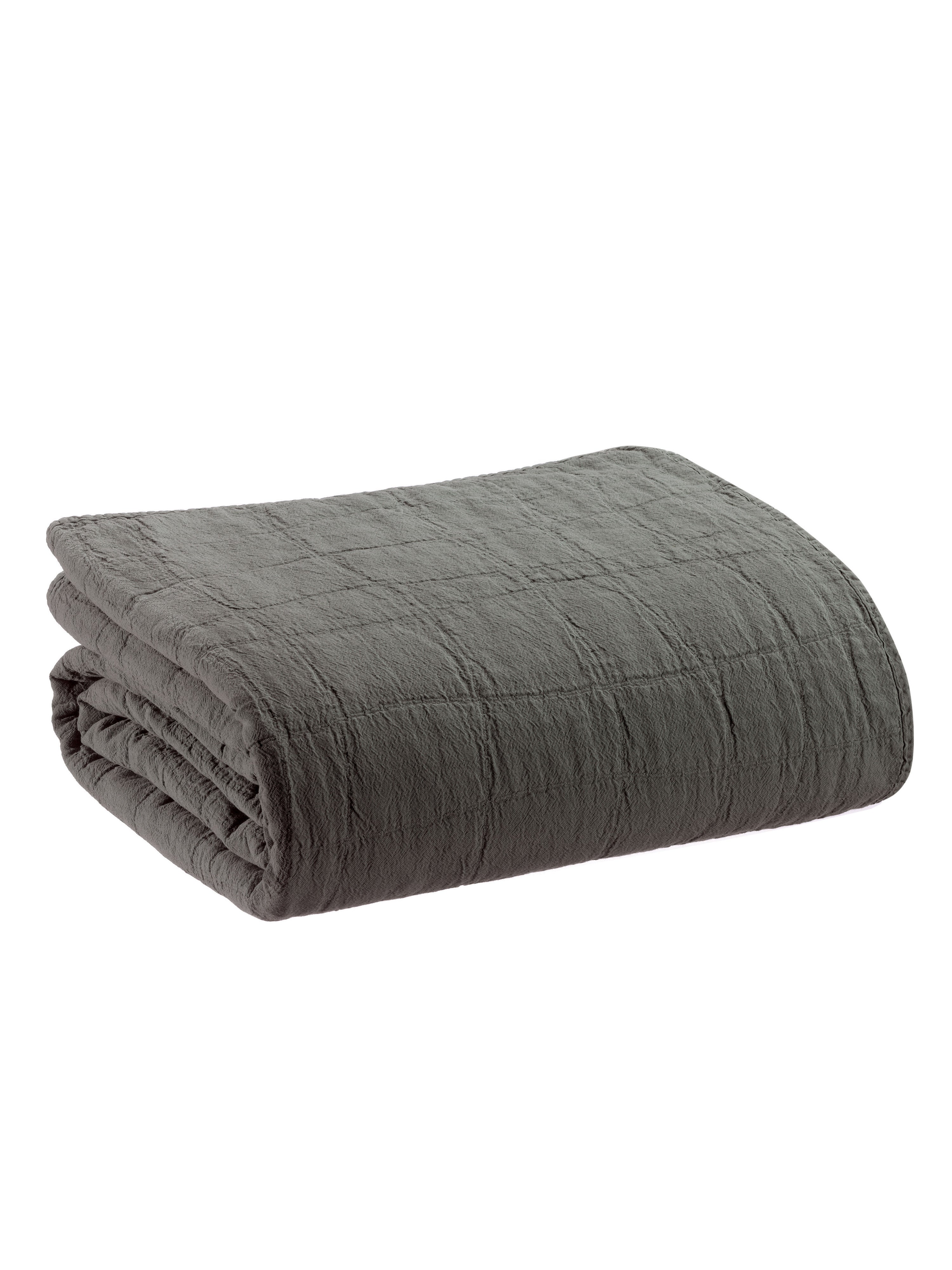 Titou Recycled Plaid Throw - Carbone