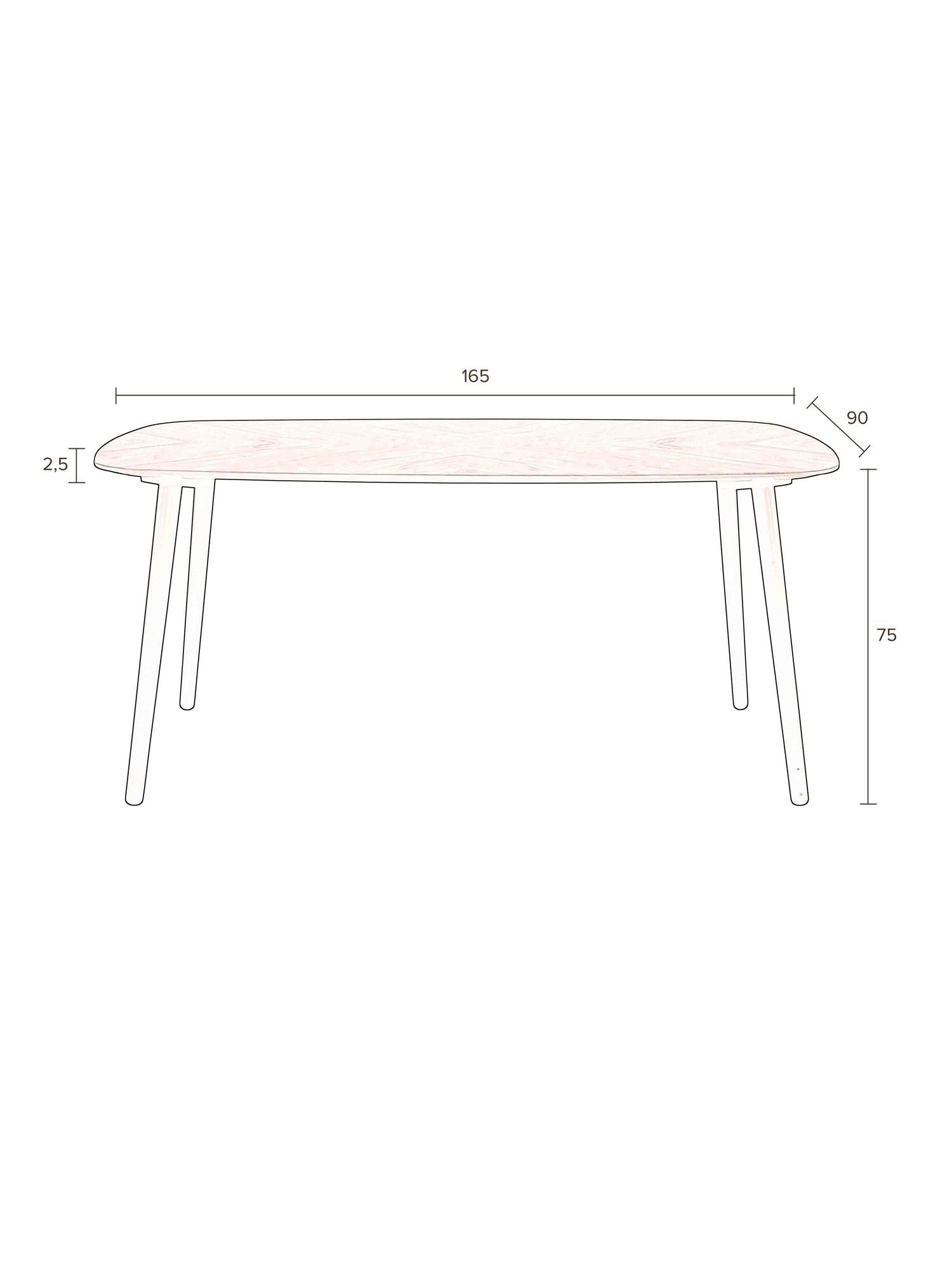 Clover Wooden Dining Table