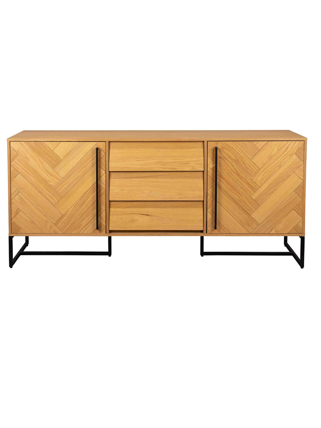 Class Sideboard High - Oak,Brown and Black