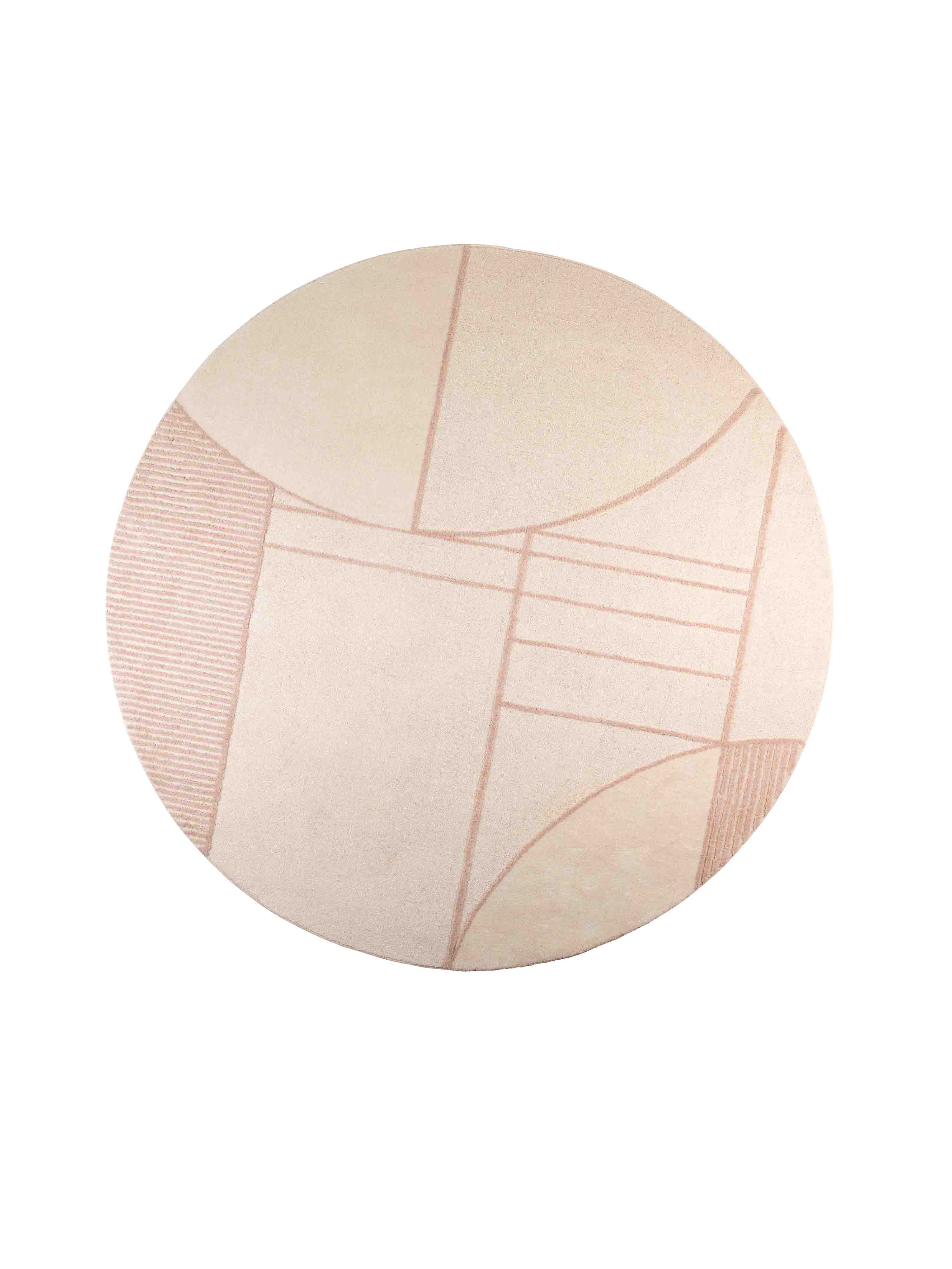 Round Bliss Carpet in Natural/Pink or Grey/Blue 240cm