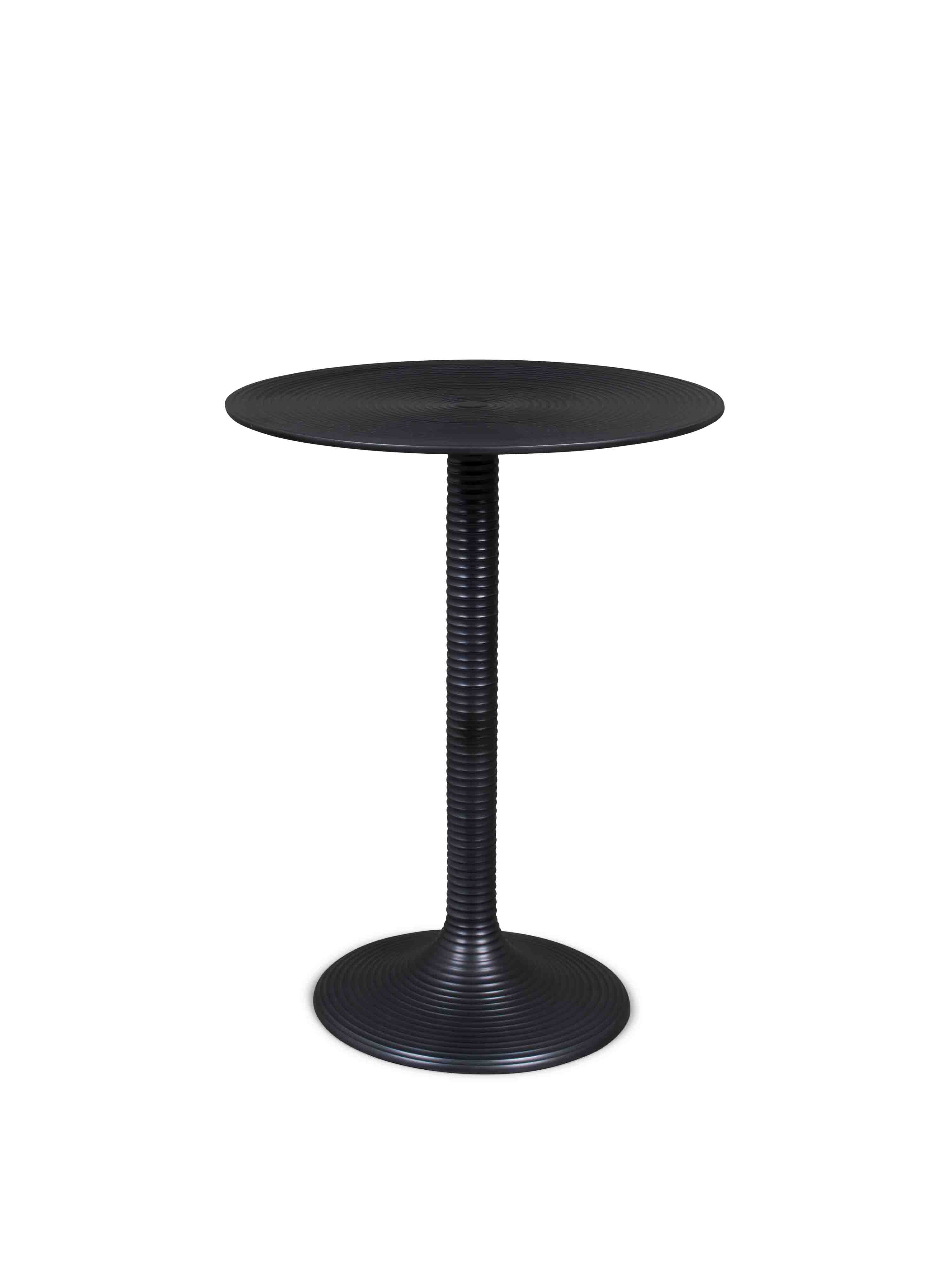 Hypnotising Round Side Table Black