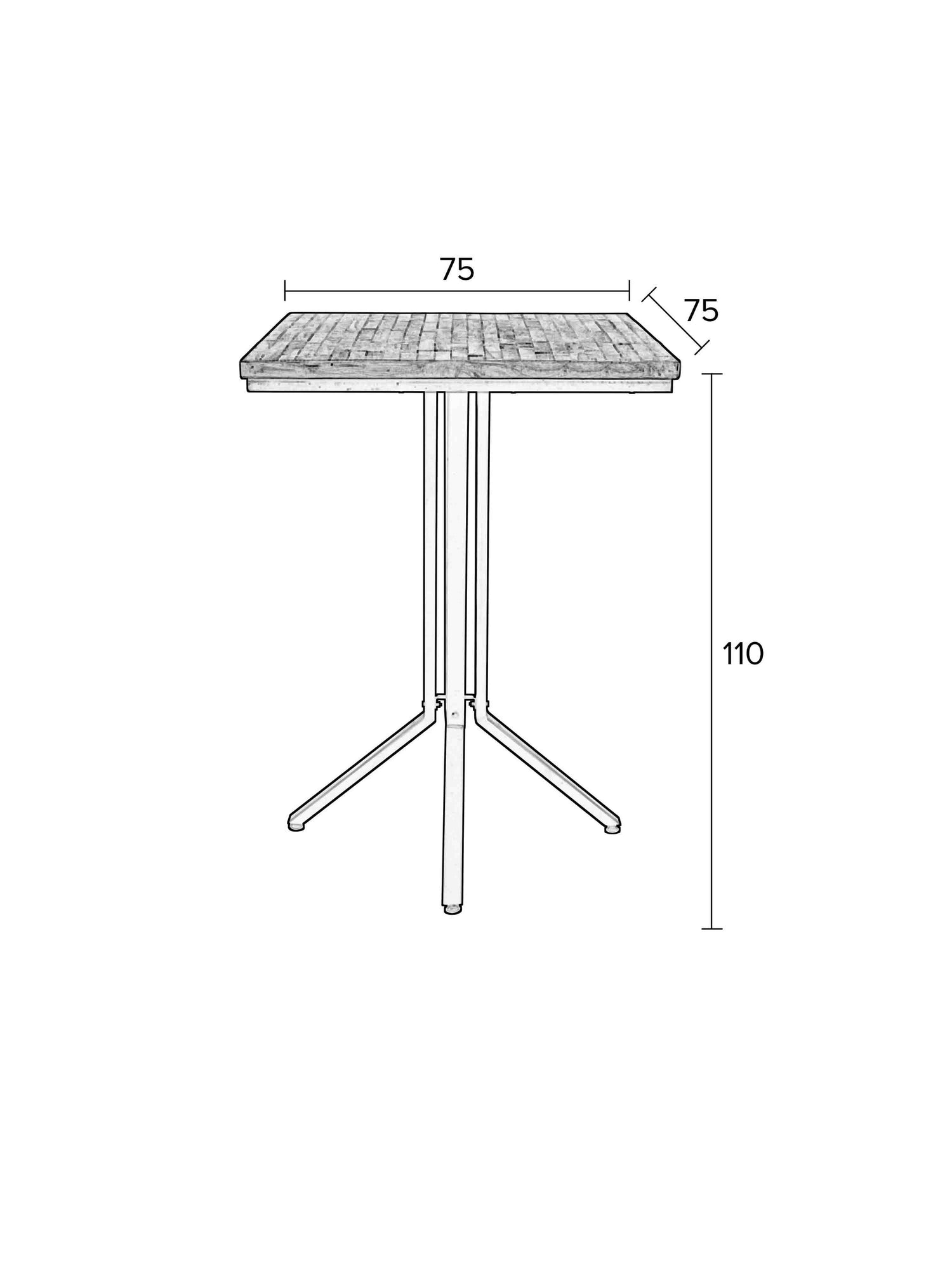 Lil Bar Table Sqaure in Natural