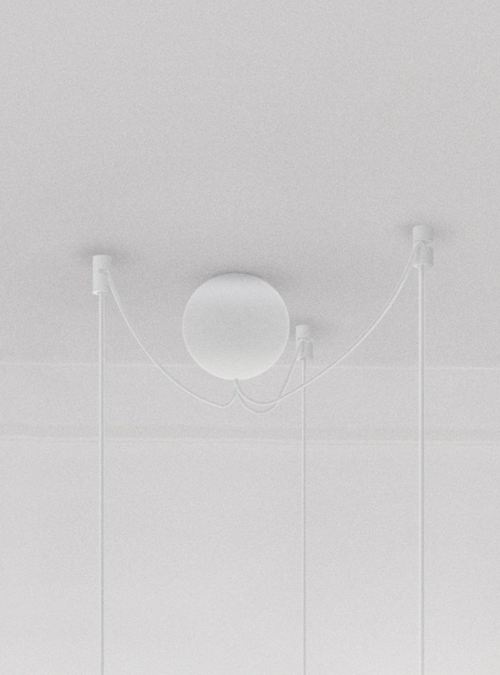 White Cannonball 3 Cluster Light Fitting