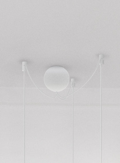 White Cannonball 3 Cluster Light Fitting