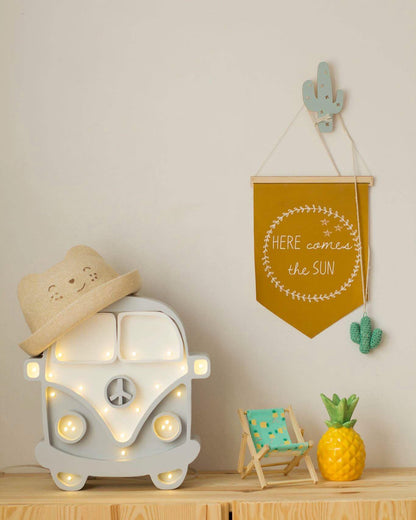 Little Lights Camper Van Lamp Grey