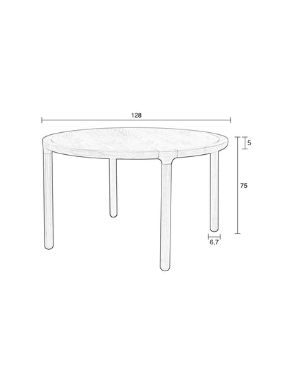 Storm Ash Wooden Round Dining Table