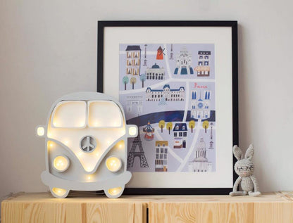 Little Lights Camper Van Lamp Grey