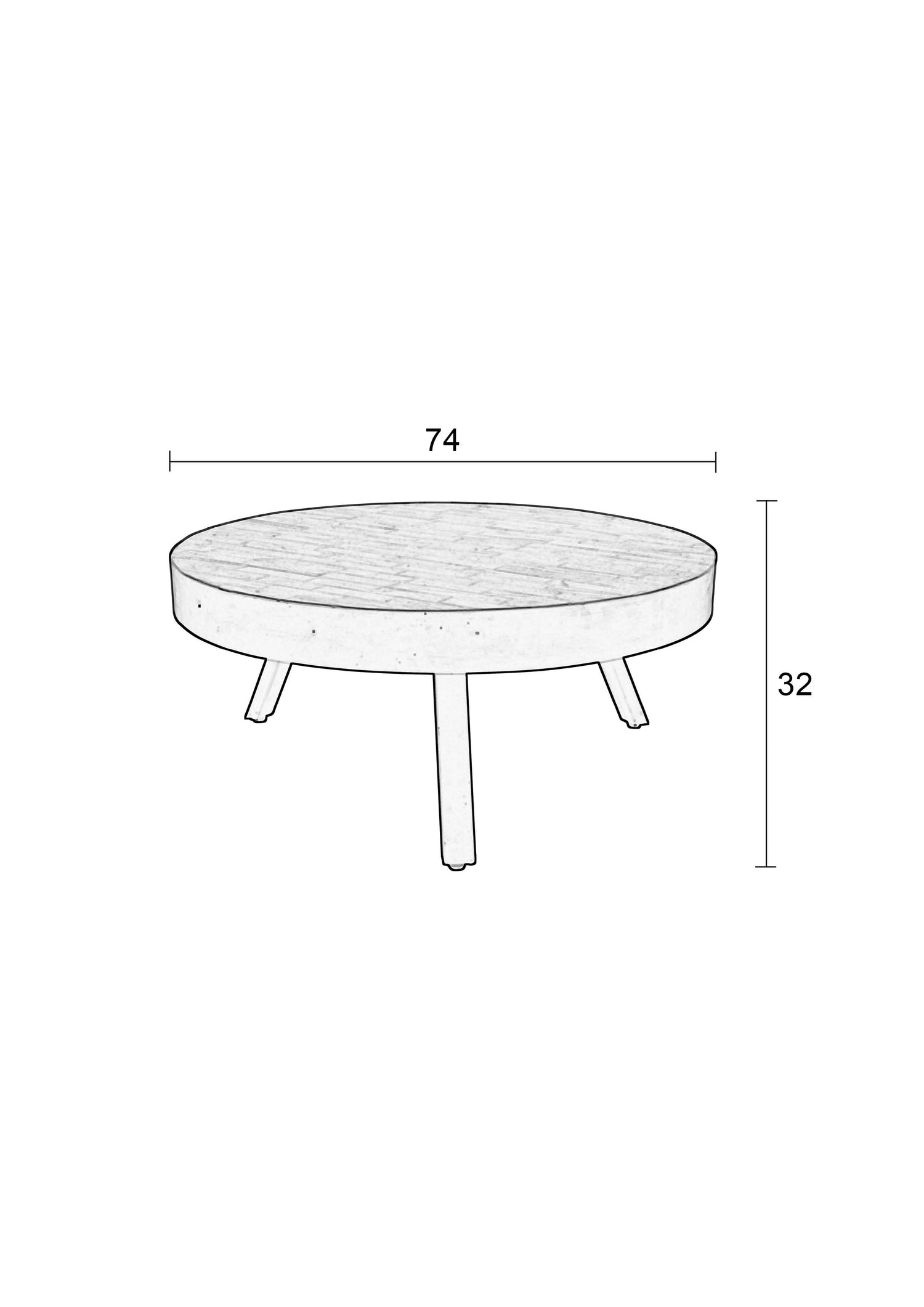 Christie Round Coffee Table Large