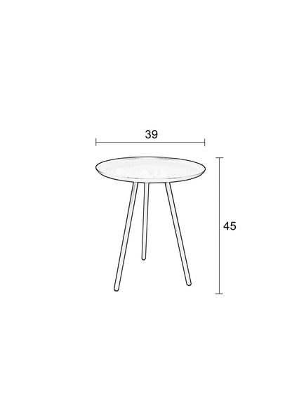 Rosa Side Table White