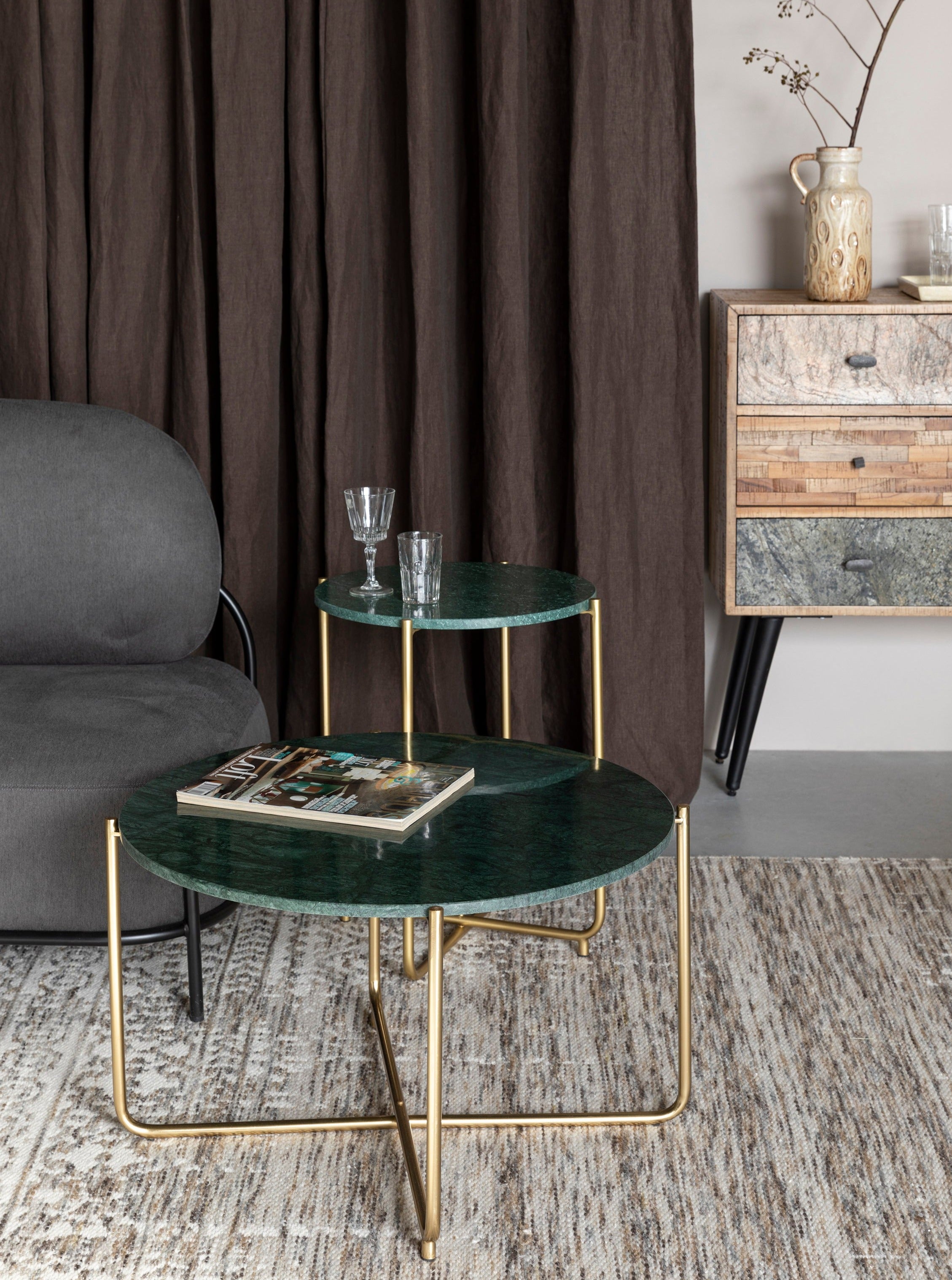 Rosie Coffee Table Marble Green