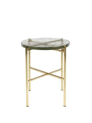 Vidrio Brass Side Table