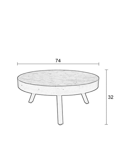 Christie Round Large Coffee Table Large - Black