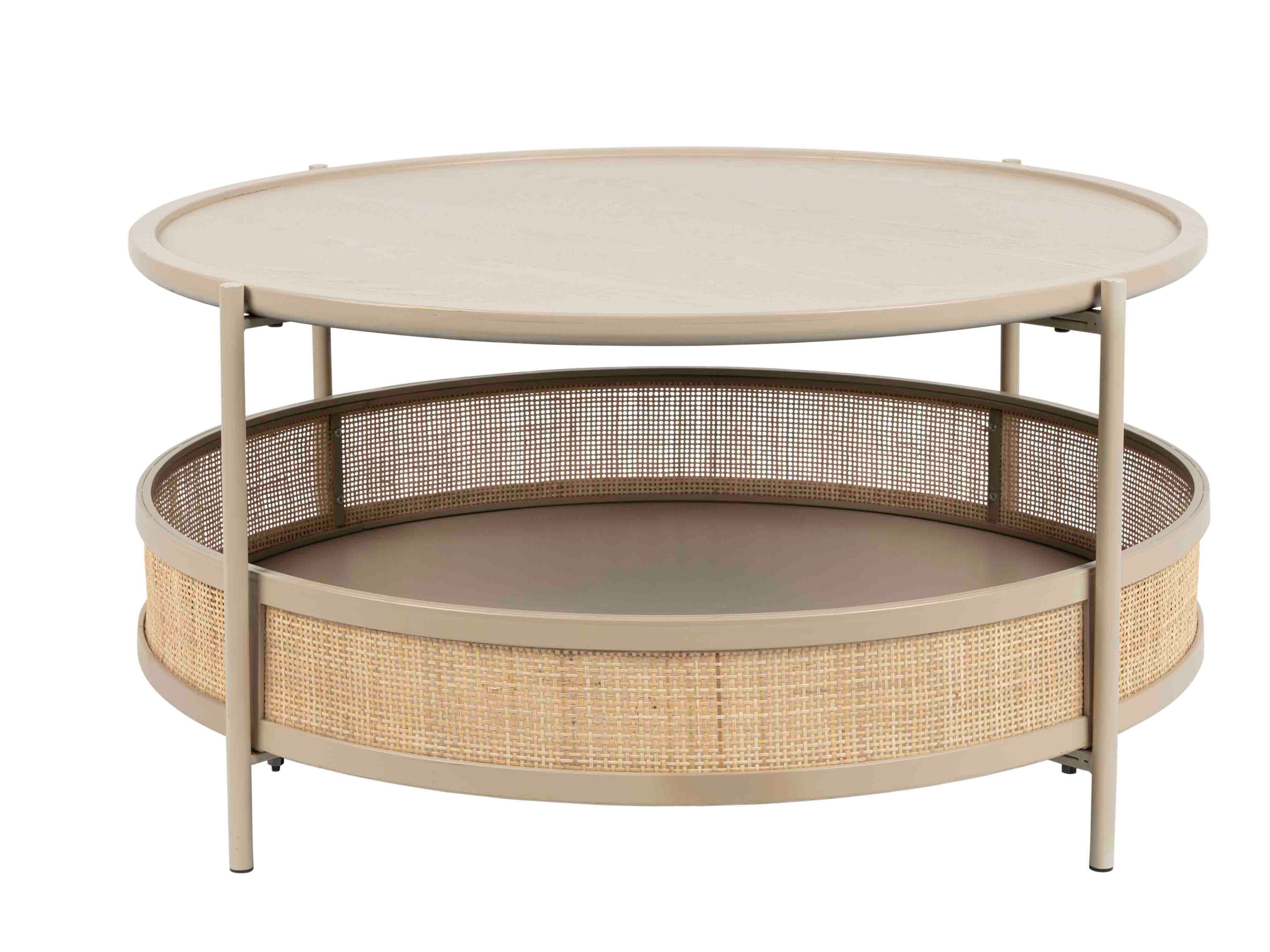 Marvis Sand Rattan Round Coffee Table