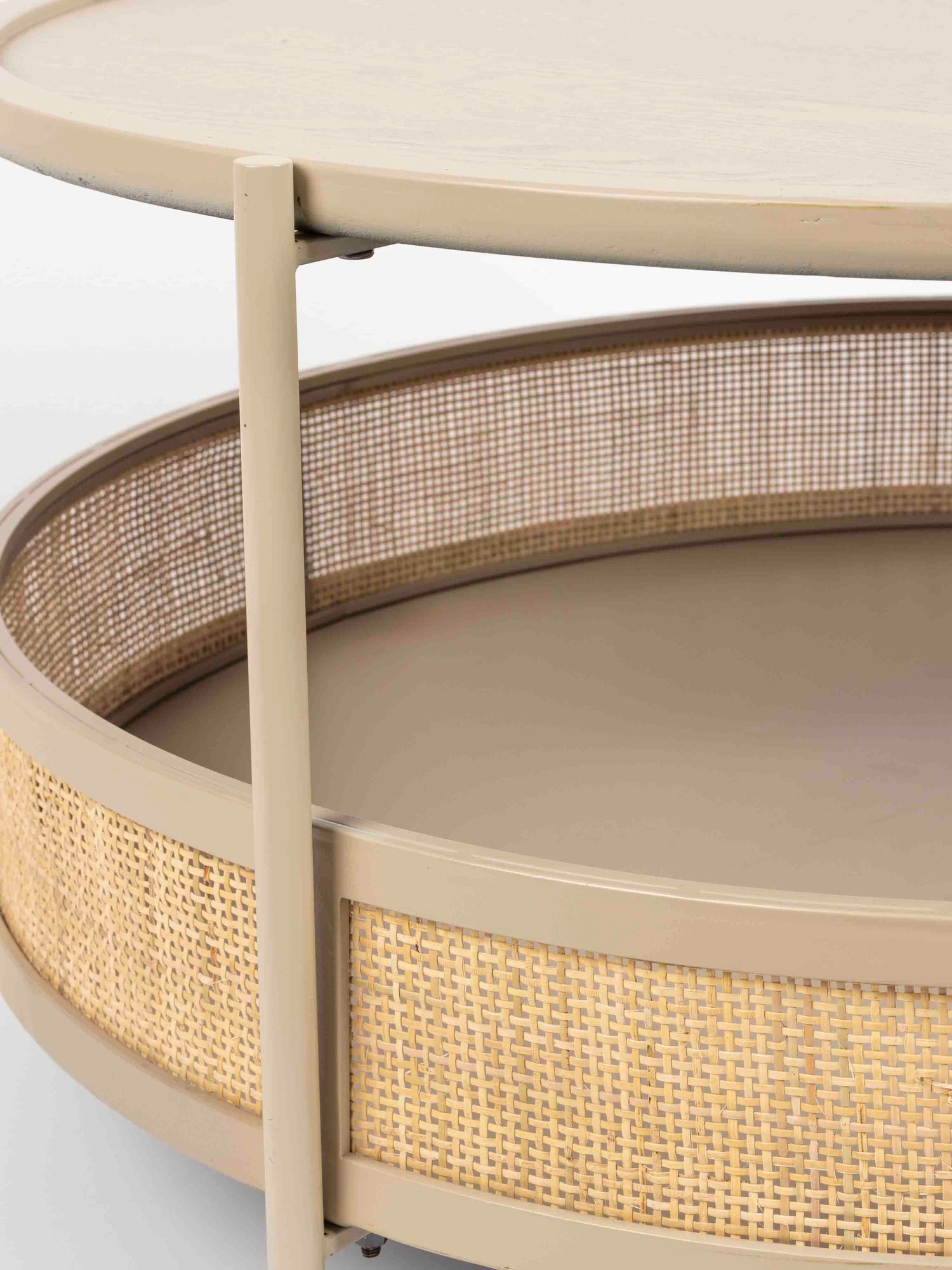 Marvis Sand Rattan Round Coffee Table