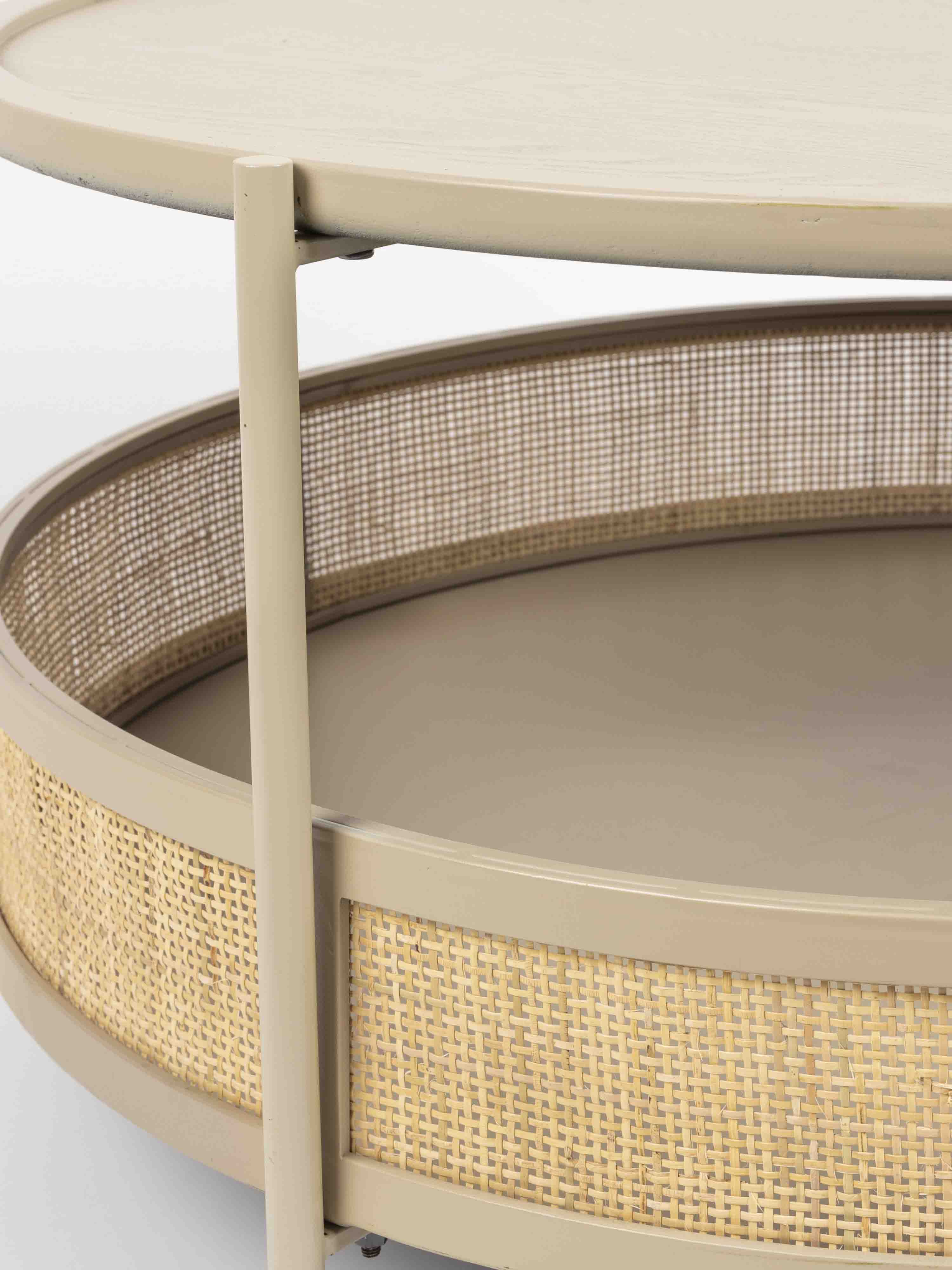 Marvis Sand Rattan Round Coffee Table