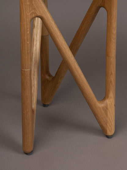 Naia Oak &amp; Glass Side Table