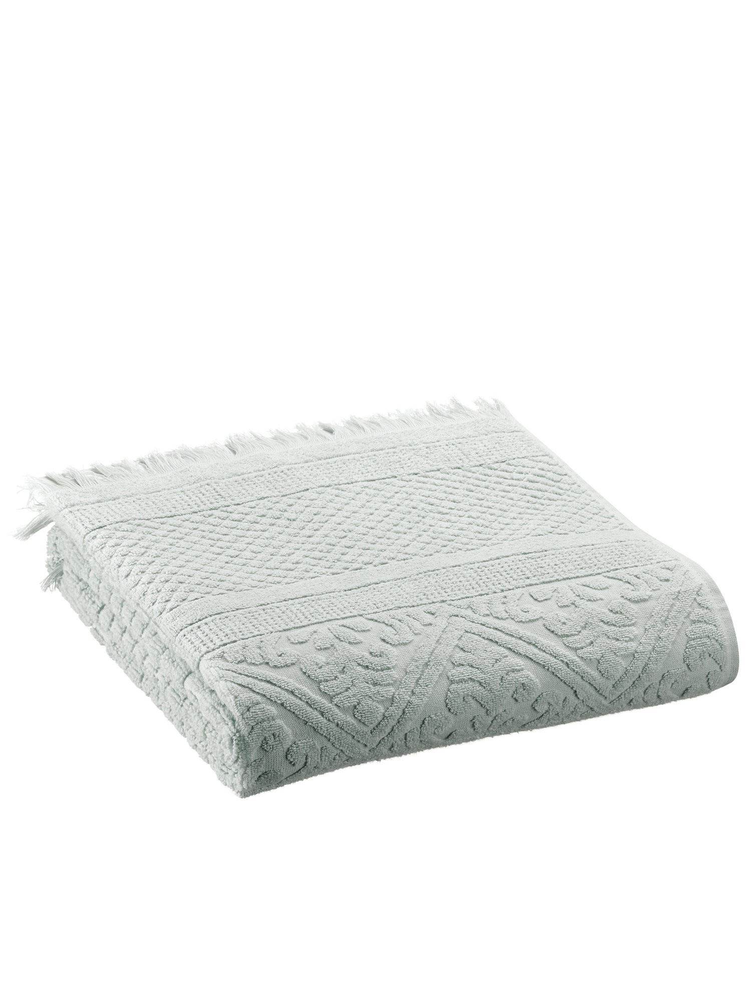 Embossed Jacquard Towel in Jade - 4 Sizes Available