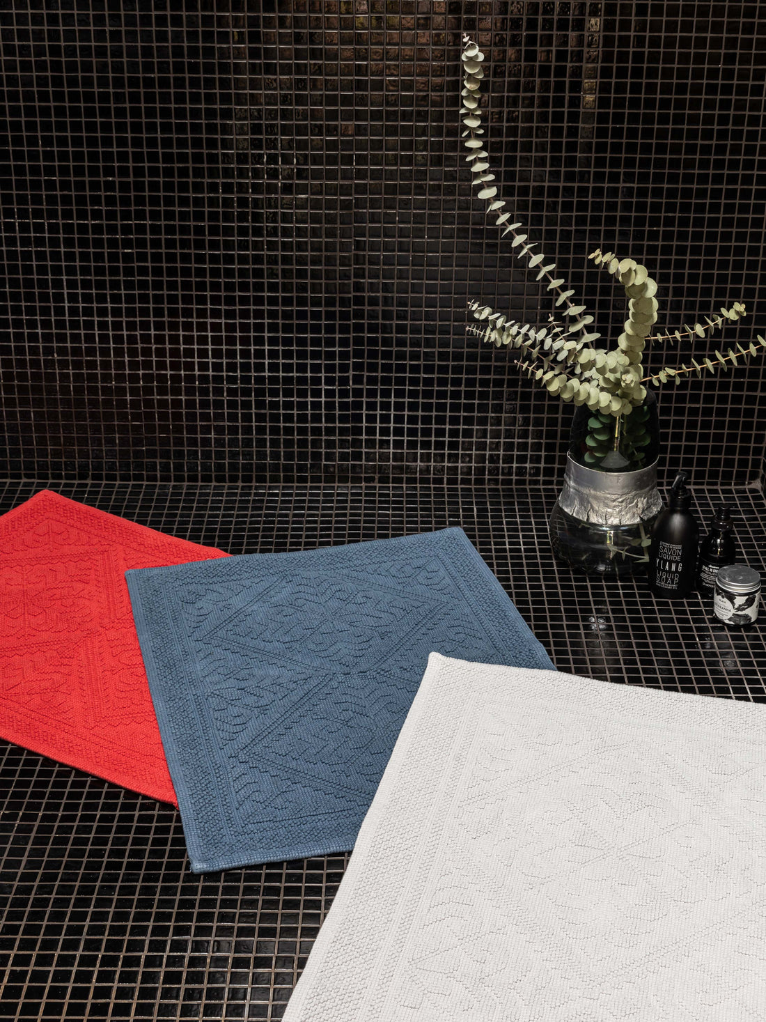 Enzo Bath Mat in Brick - 2 Sizes Available