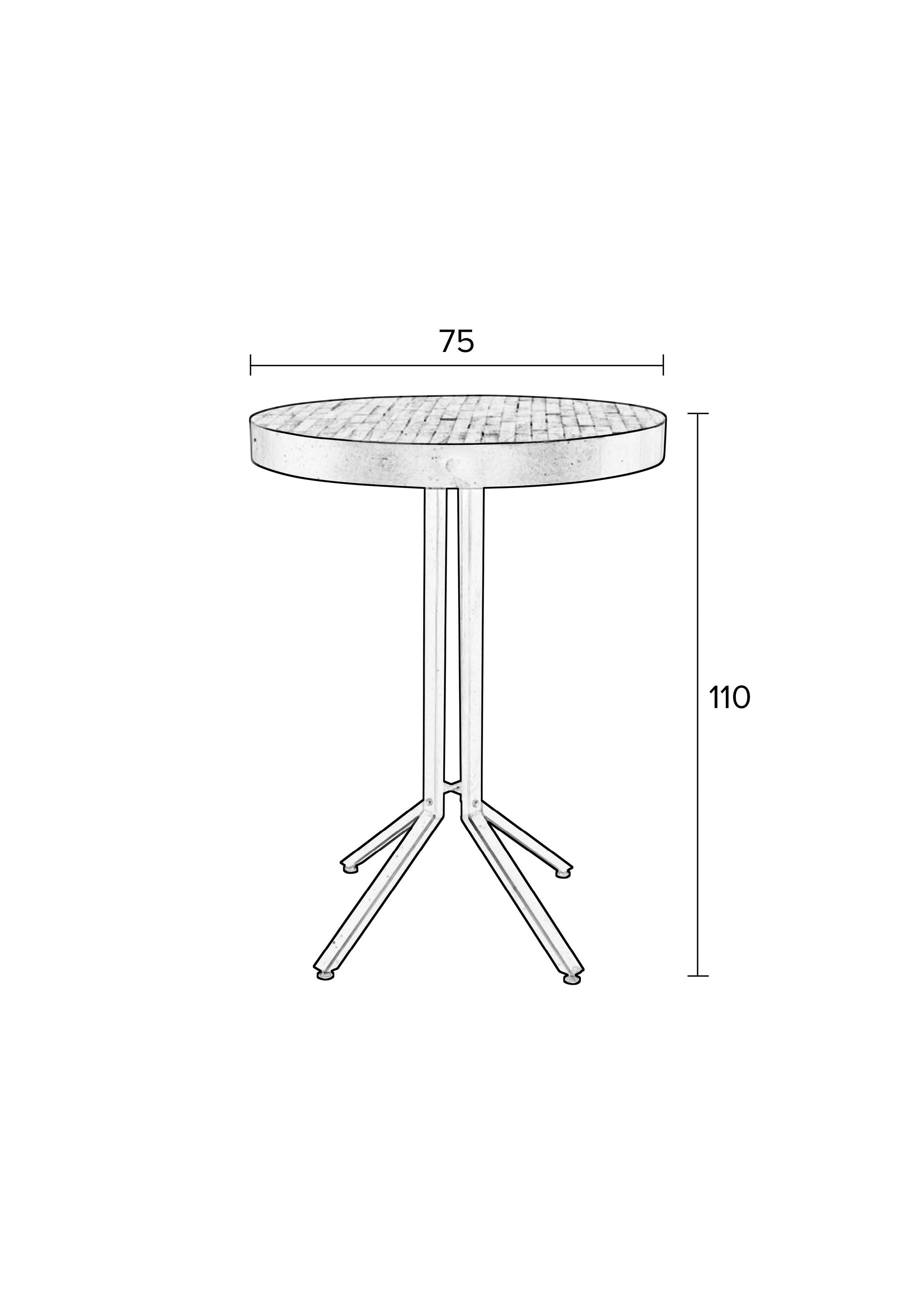 Lil Bar Table Round in Natural