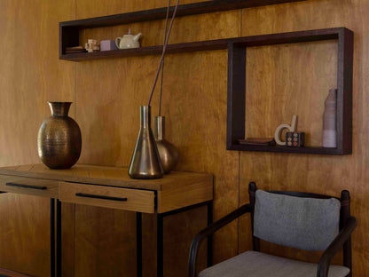 Class Wooden Desk with Drawers in Oak