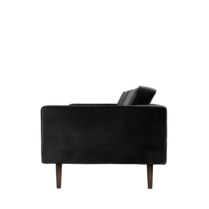 Broste Velvet Wind Sofa in Black