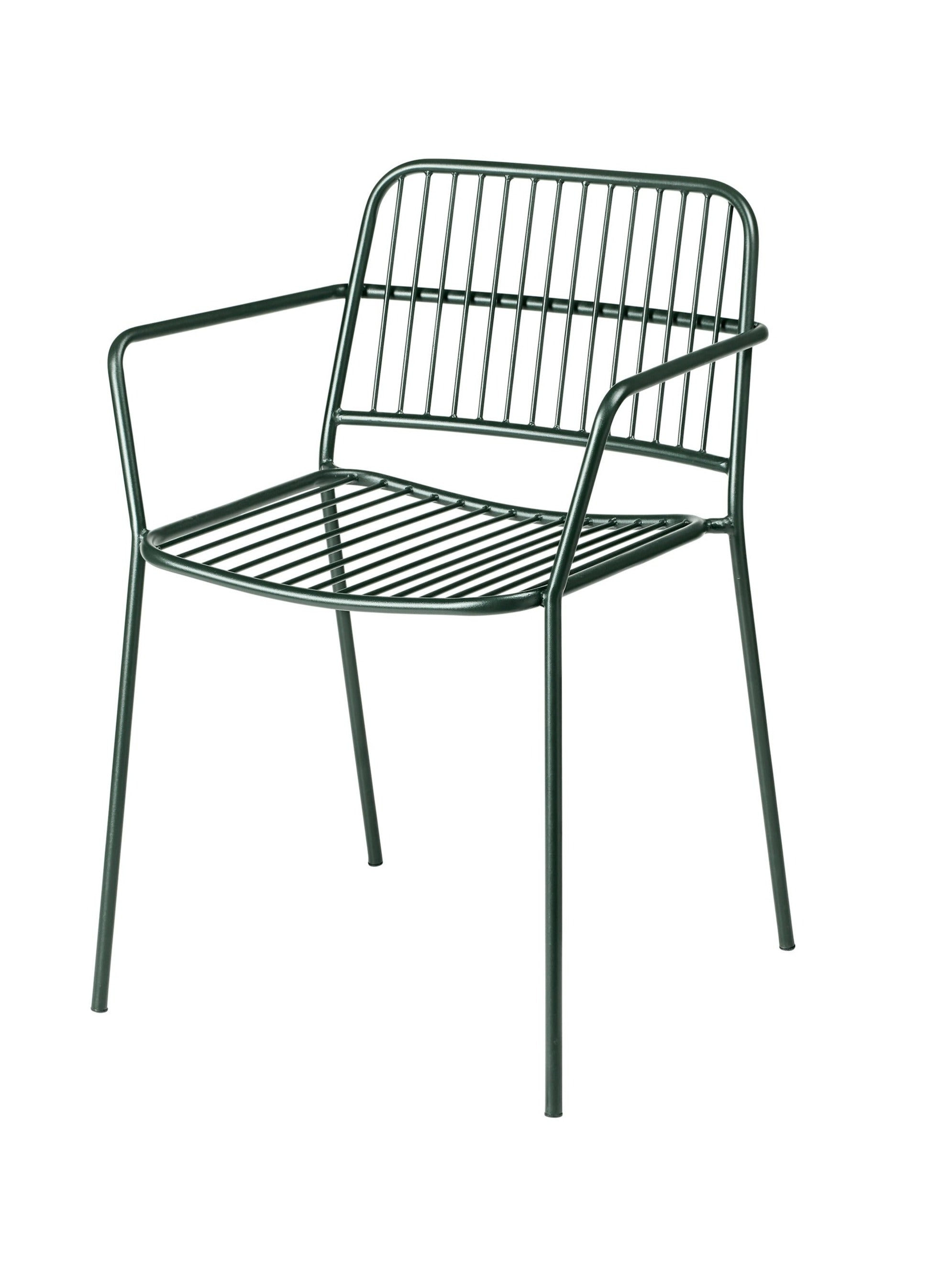 Eden Outdoor Garden Arm Chair - Green/Cream