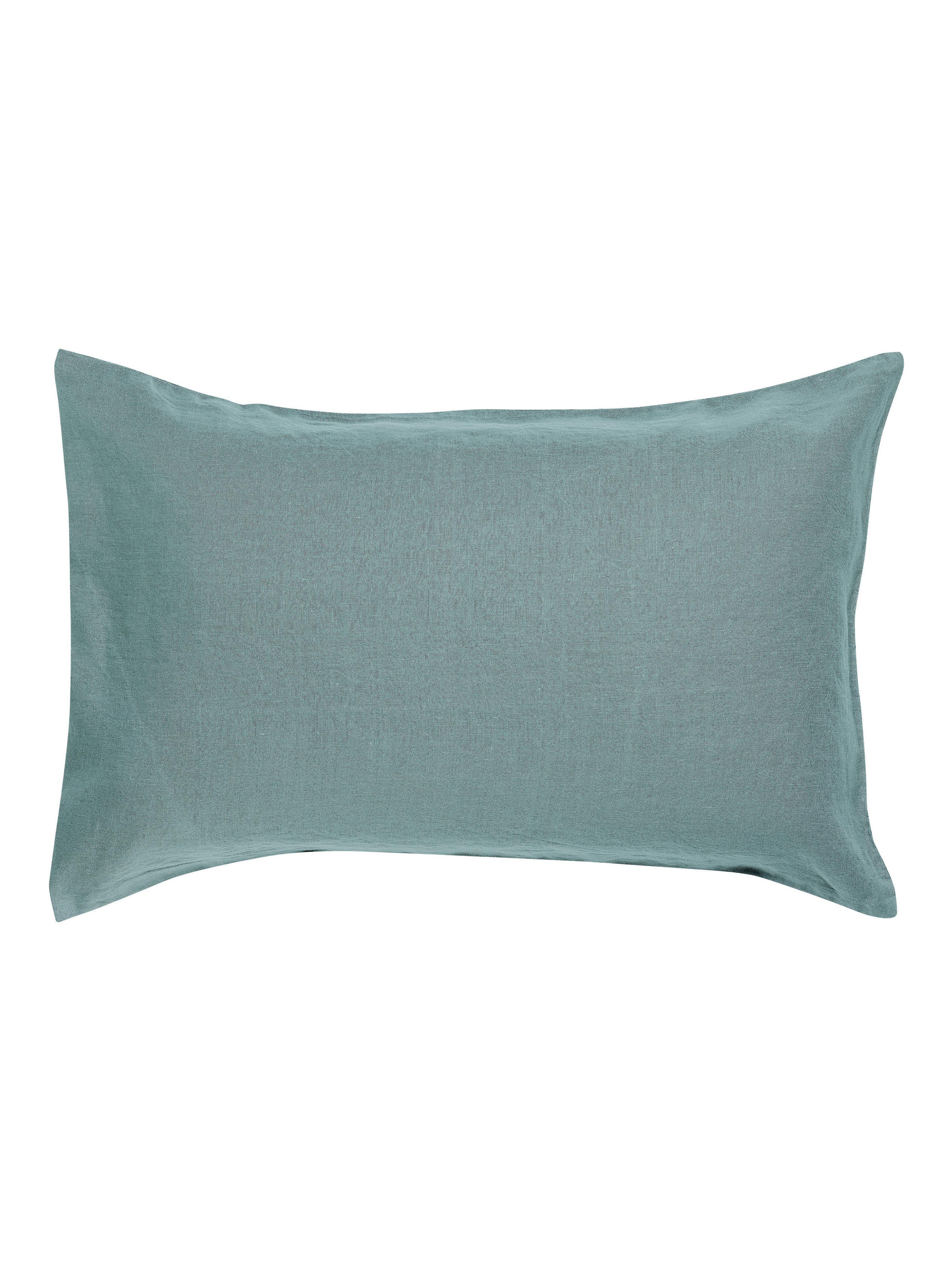 Zeff Stonewashed Linen Pillowcase Pair - Vert De Gris