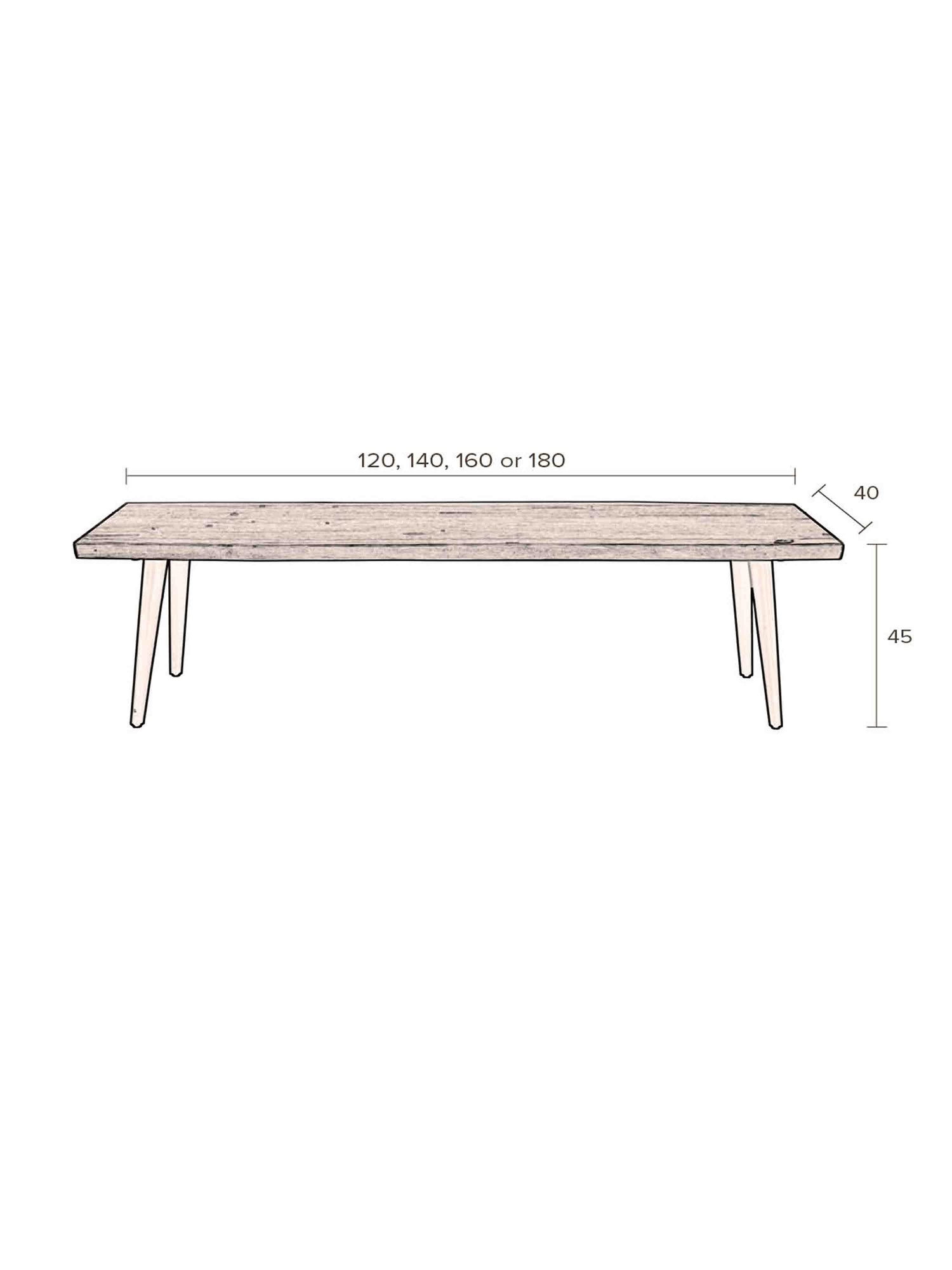 Alagon Wooden Bench - 4 sizes available