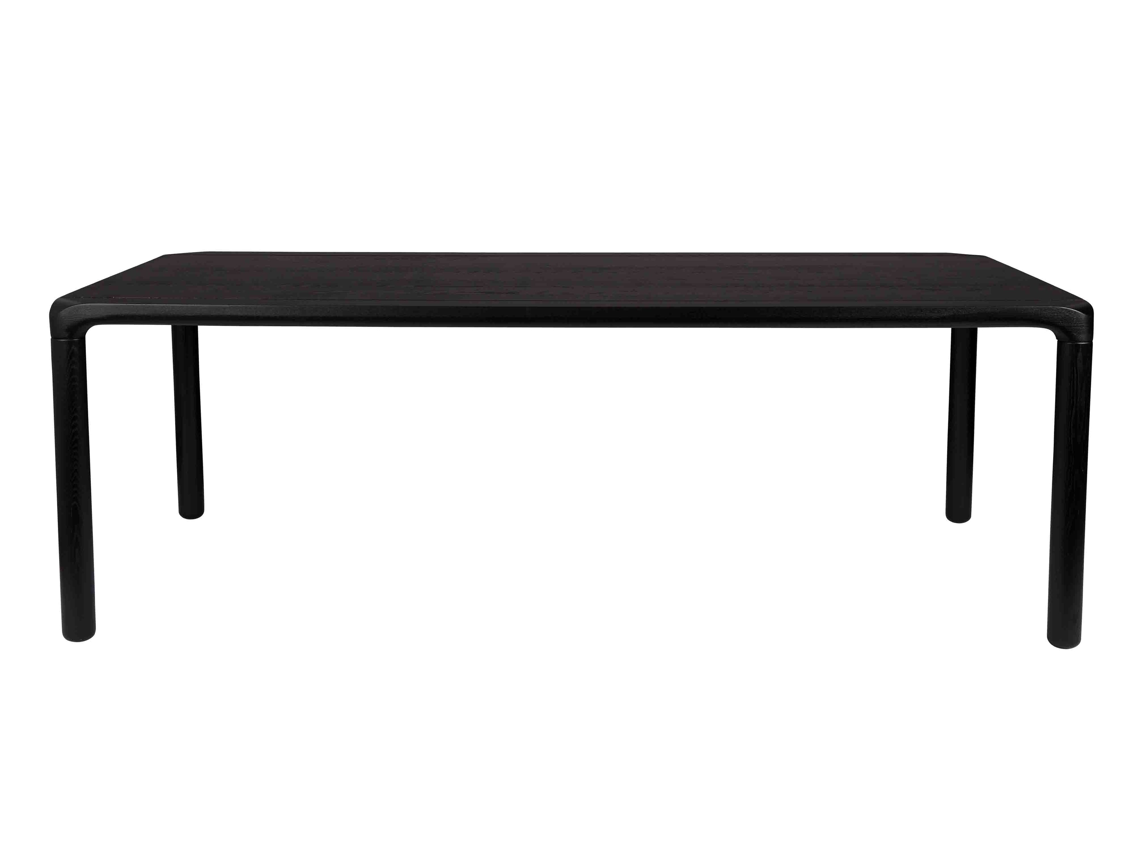 Storm Black Wooden Dining Table  220cm