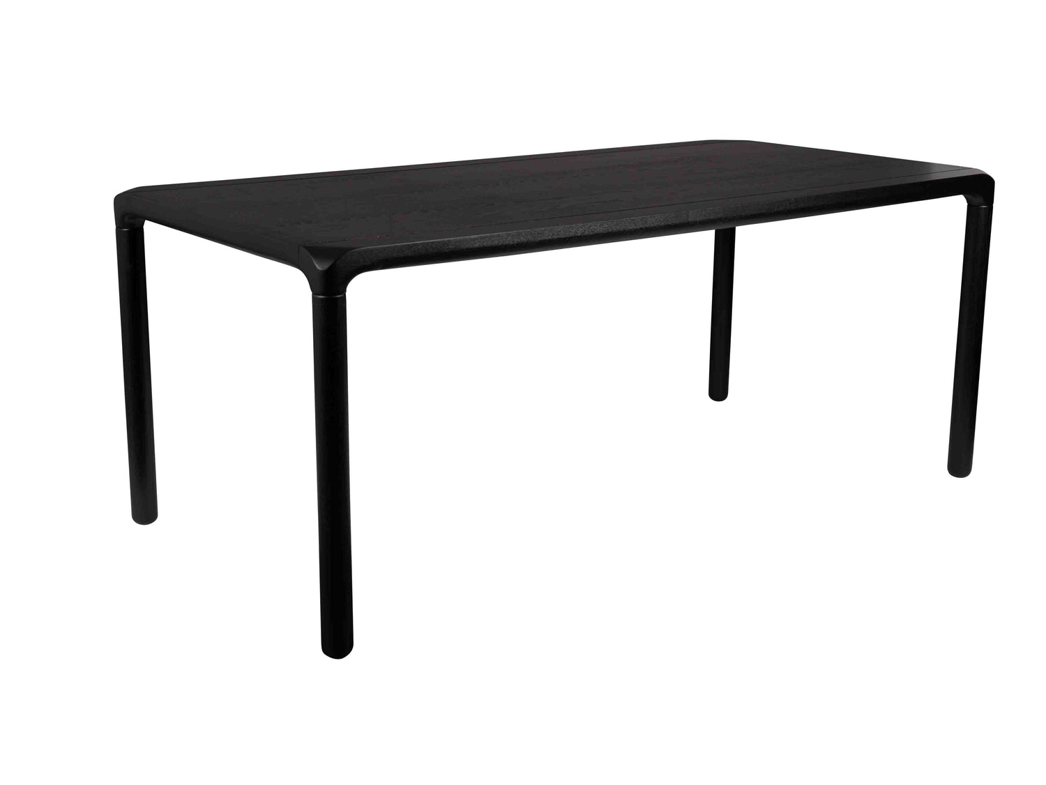 Storm Black Wooden Dining Table  180cm