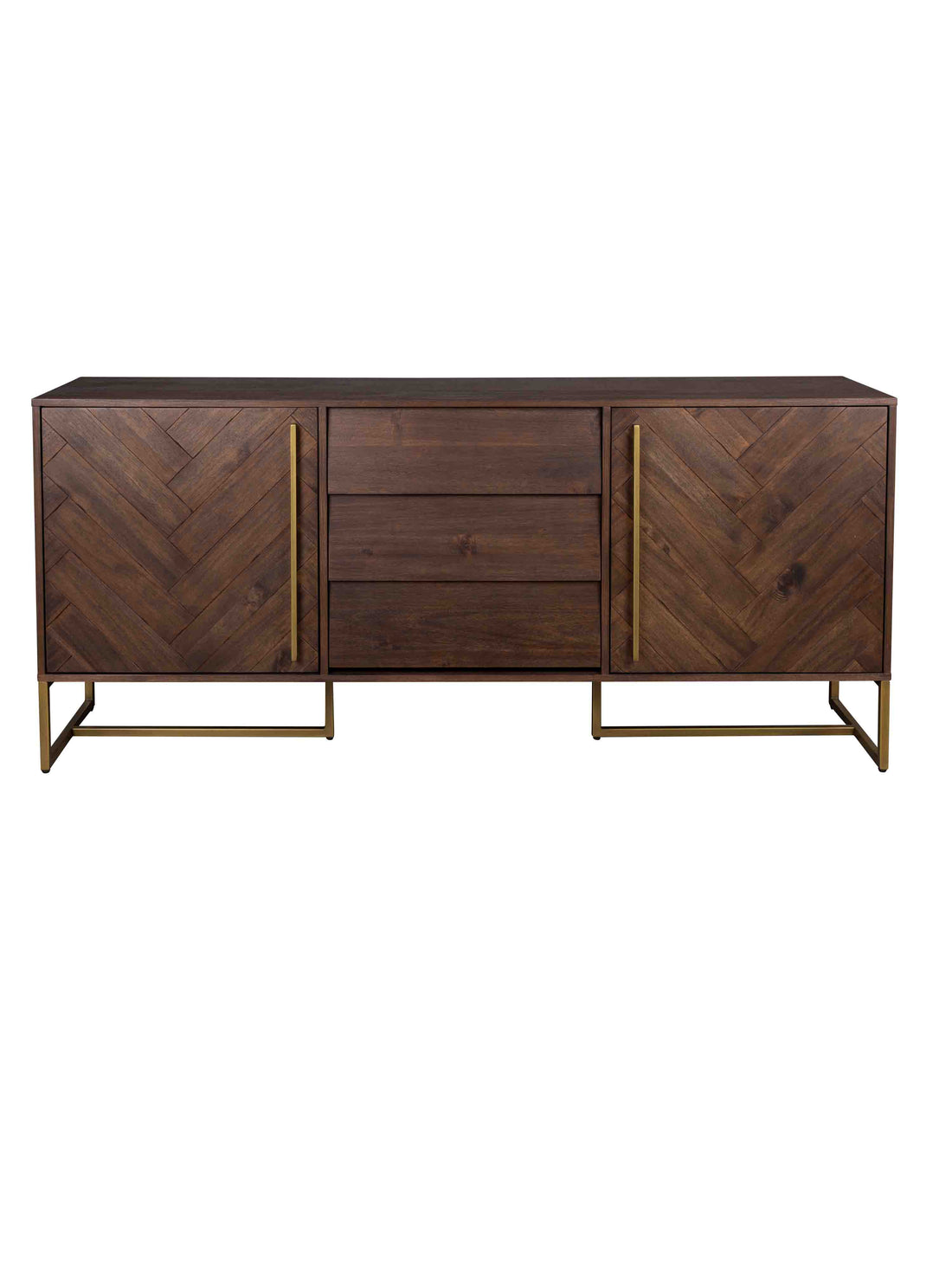 Class Sideboard High - Oak,Brown and Black