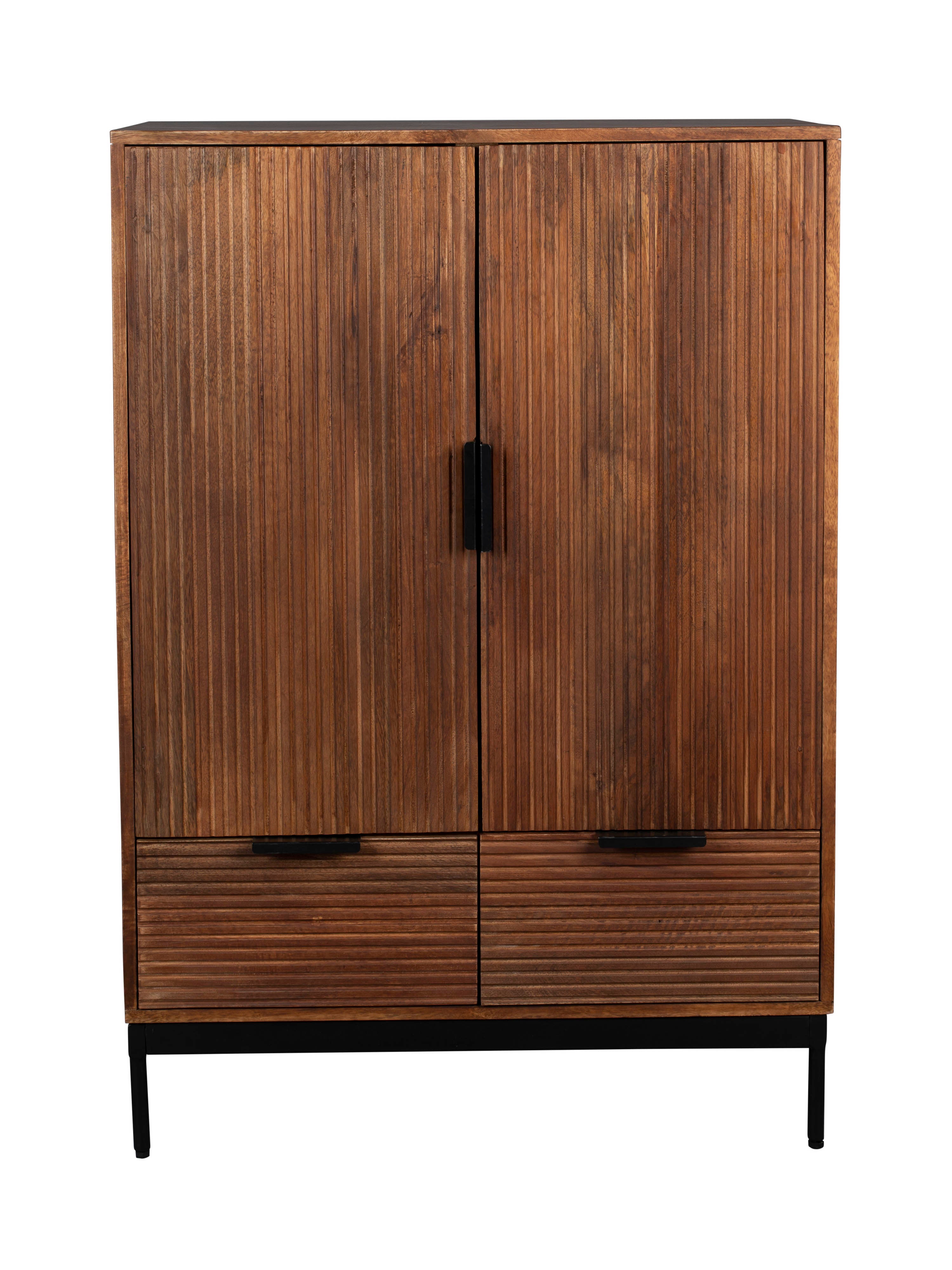 Saroo Retro Mango Wood Storage Cabinet - Large