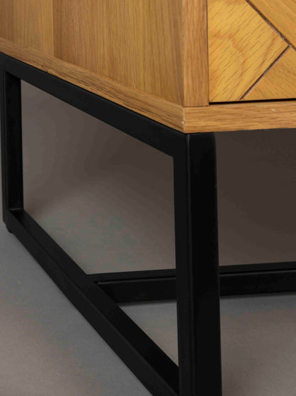 Class Sideboard Low - Oak,Brown and Black