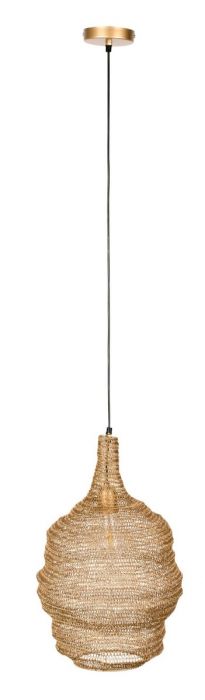 Medium Lena Pendant Lamp - Brass/Black