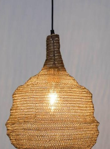 Medium Lena Pendant Lamp - Brass/Black