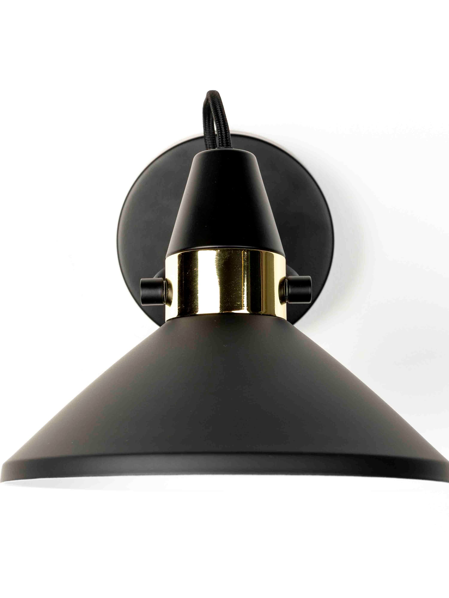 Ridley Wall Lamp in Black and Gold