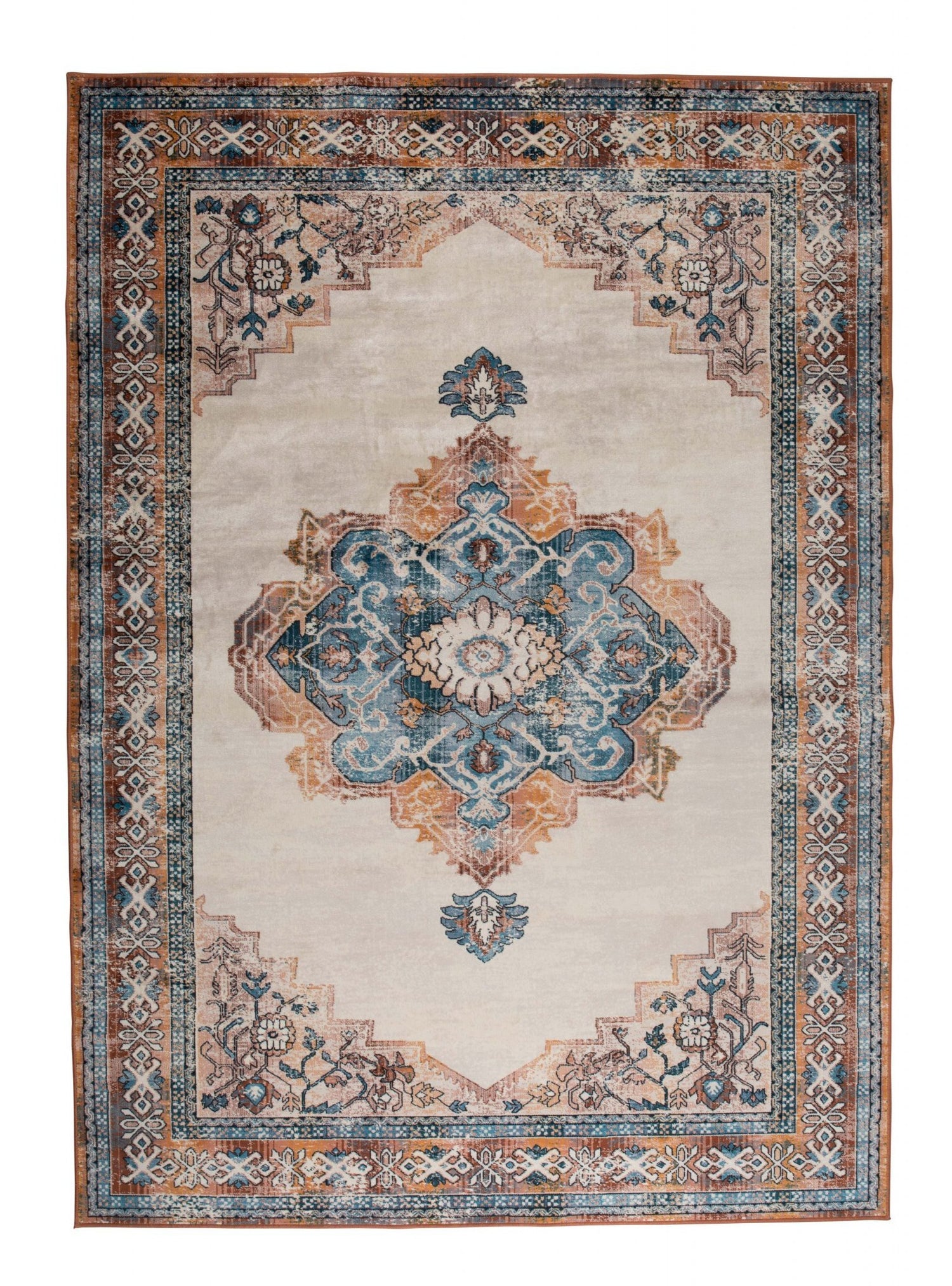 Carpet Mahal Blue/Brick 170x240/200x300cm