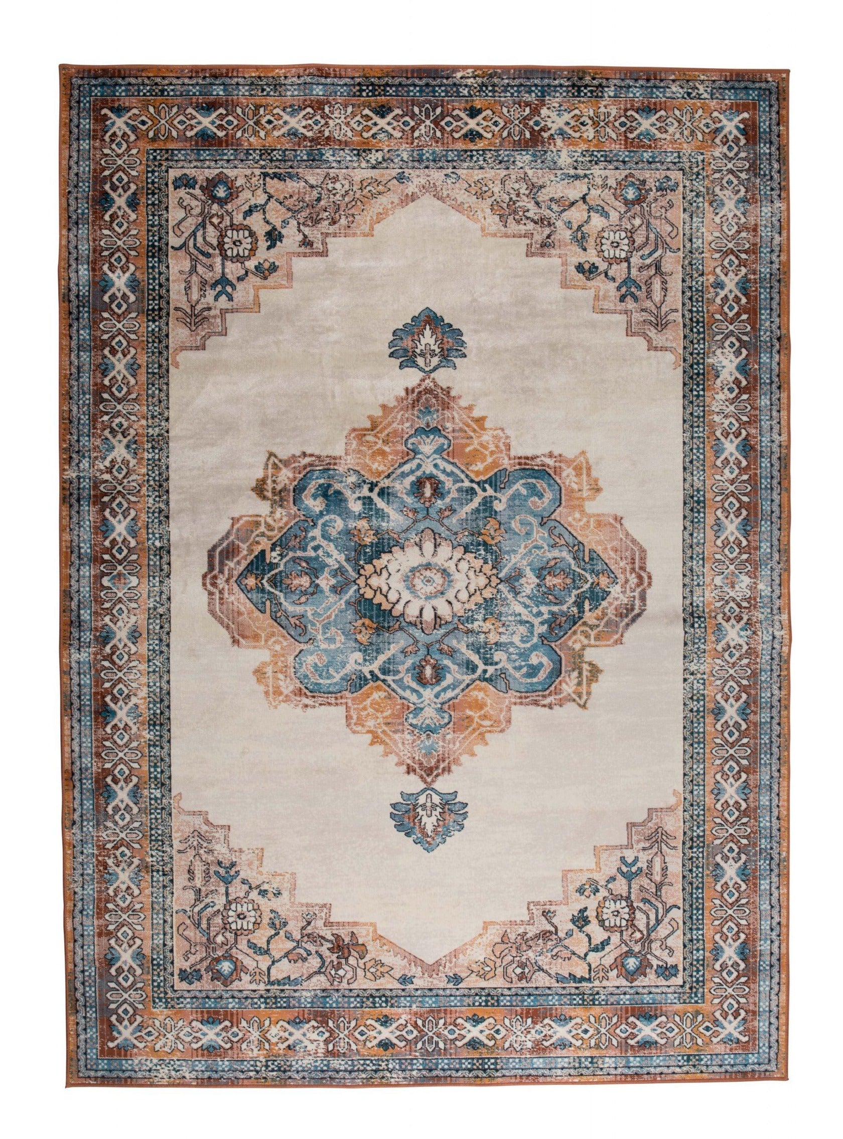 Carpet Mahal Blue/Brick 170x240/200x300cm