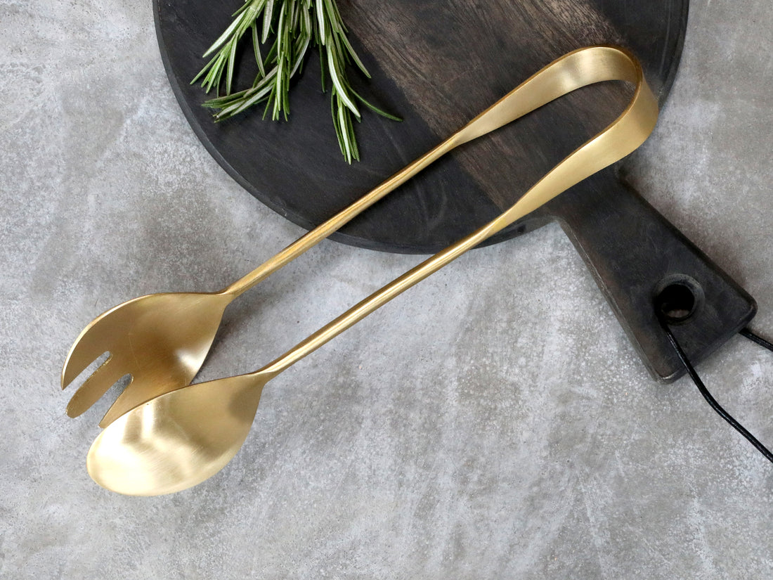 Brass Salad Tongs