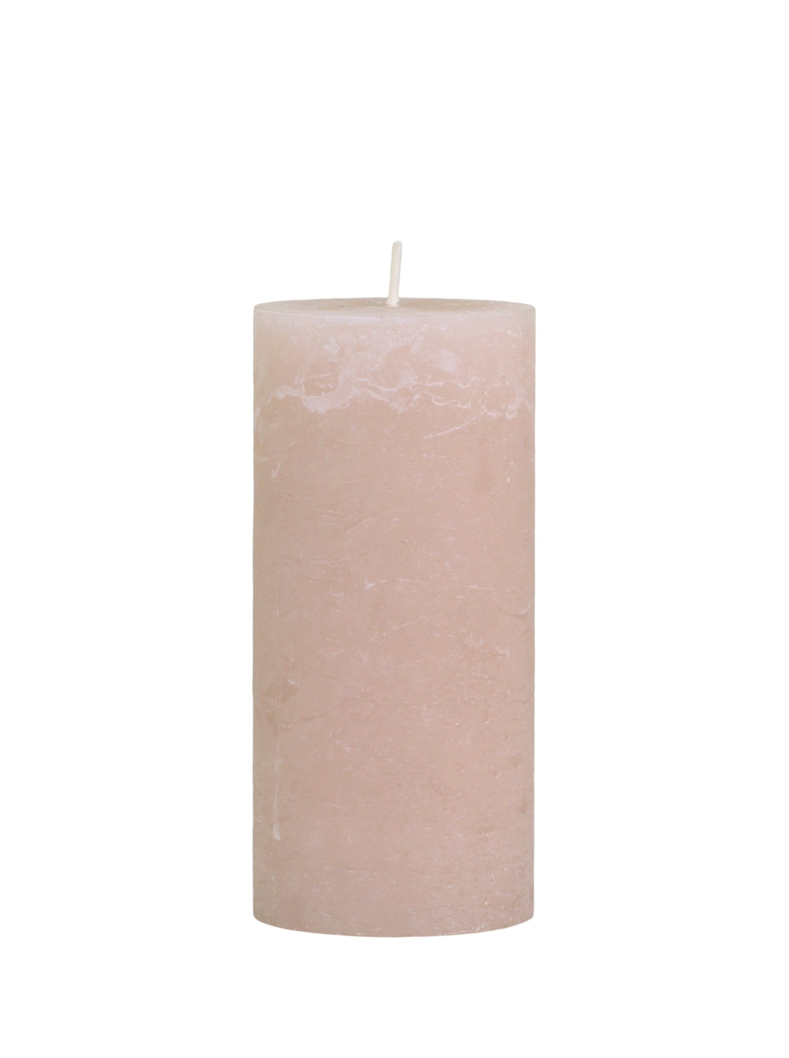 Medium Rustic Pillar Candle - Dusty Rose