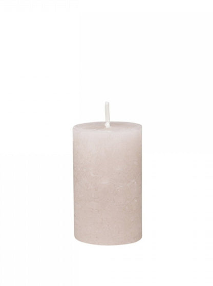 Mini Rustic Pillar Candle Dusty Rose